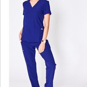 Figs Scrubs Deep Royal Blue Set
